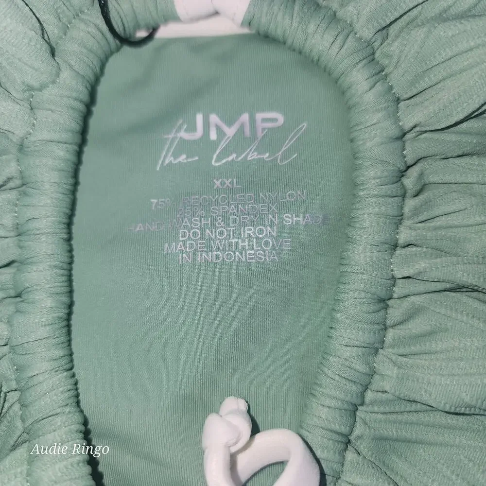 JMP The Label Seafoam Green Textured Bandeau Bikini Set XXL - Picture 5 of 6